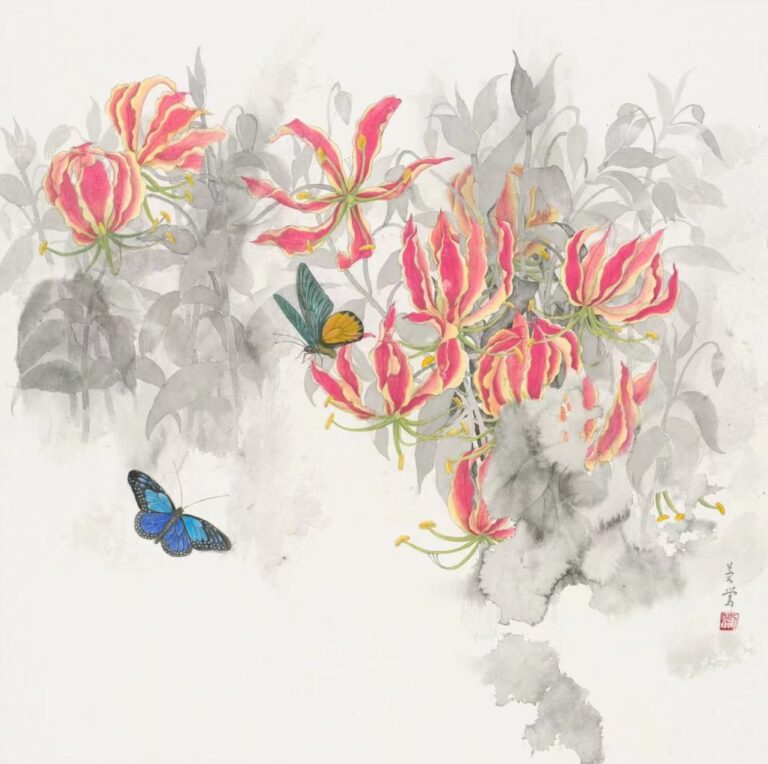 「花開五洲 福滿世界」劉蓉鶯百國國花彩墨個展系列（96)嘉蘭-辛巴威 | 數位公益領導者｜共創社會影響力｜亞太搜尋引擎產業協會